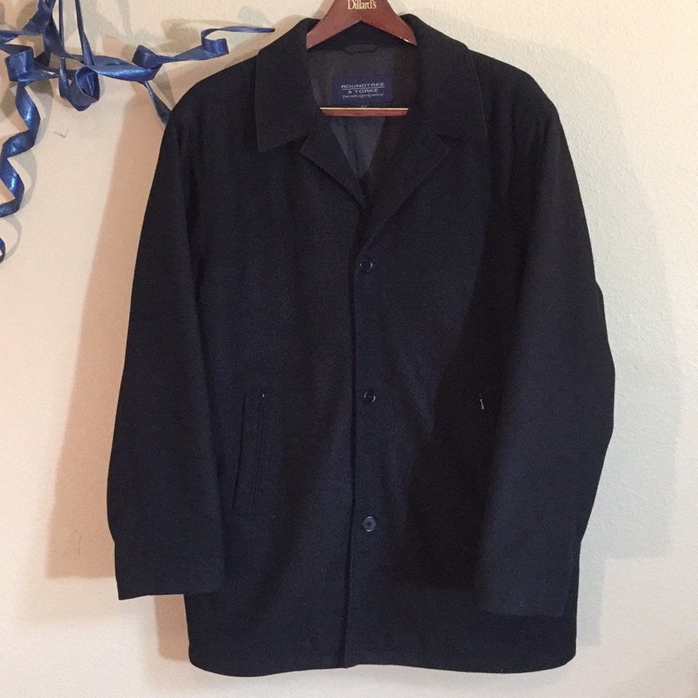 Mens Roundtree & Yorke Mens Wool Coat